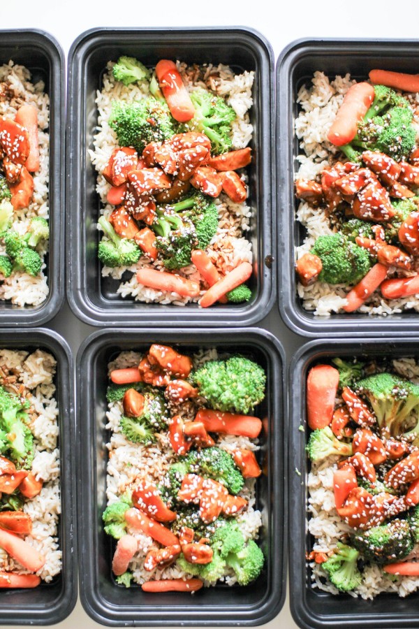 Asian Style Chicken, Veggies, and Rice Meal Preps Recipe Righter