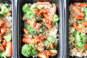 Asian style chicken, veg, and rice meal prep- Recipe Righter